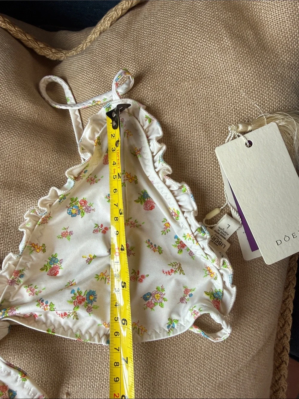 NWT Doen Neptune Bikini Top Dilys Posy Floral Print Size Large